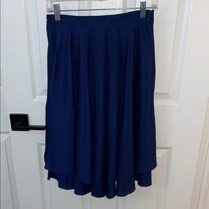 Elegant Navy Blue Women's Skirt with pockets